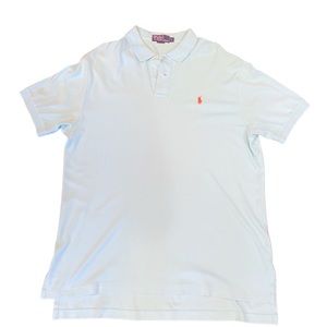 Large Ralph Lauren Polo - Light Blue / Orange Horse